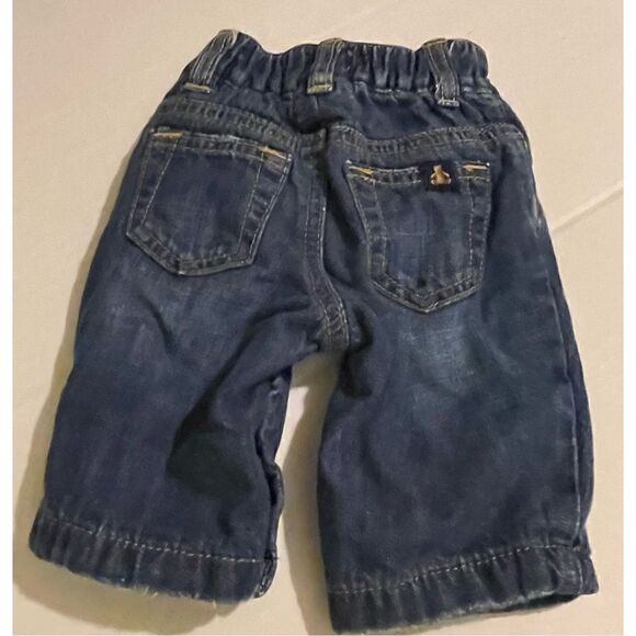Baby Gap Authentic Denim Lined Blue Jeans Sz Infant to 3mos - Picture 4 of 7
